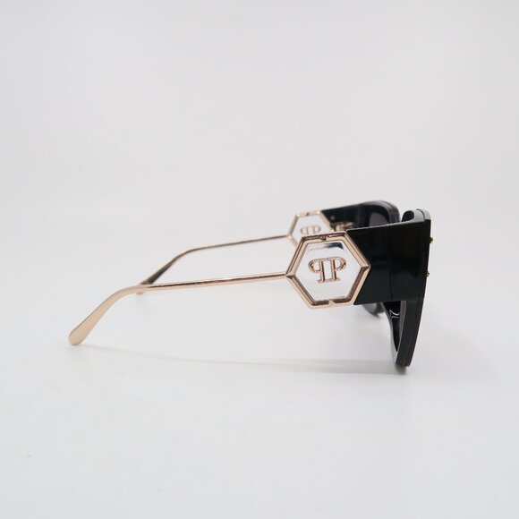 PHILIPP PLEIN Plein Rose Venus SPP041 Col. 0Z42 Black Oversized New Sunglasses.